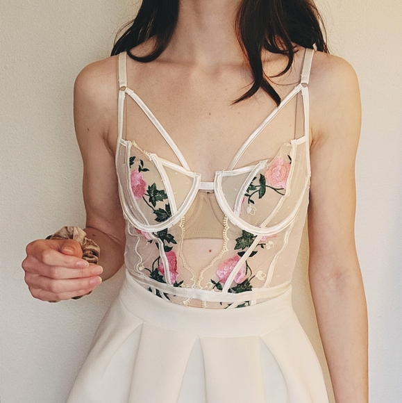 Moxy Intimates Other - PRIMROSE: Moxy Intimates Floral Corset Bodysuit